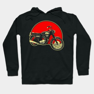 Rocket 3 1969 Retro Red Circle Motorcycle Hoodie